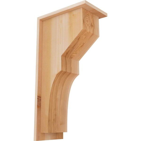 Ekena Millwork 7-1/2 in. x 12 in. x 24 in. Monterey Smooth Western Red Cedar Corbel with Backplate