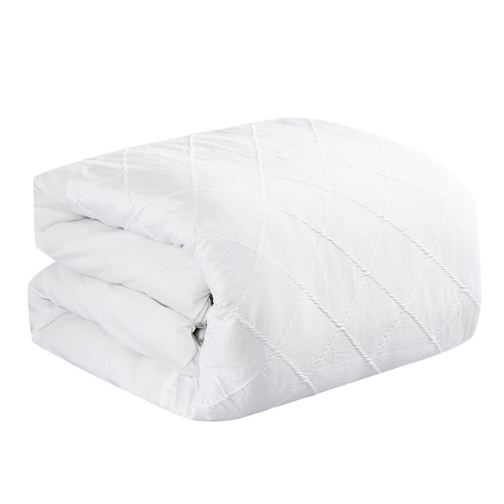 California King White Microfiber 7-Piece Comforter Set