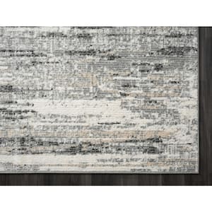 Laguna Grey/Green 5 ft. 3 in. x 7 ft. 6 in. Abstract Polypropylene Area Rug