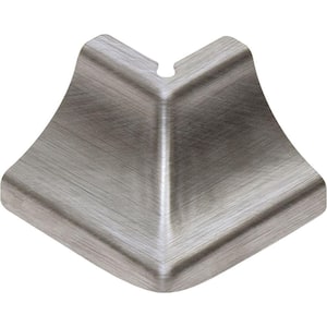 Dilex-EHK Brushed Stainless Steel 1 in. x 1-1/2 in. Metal 90 Degree Outside Corner