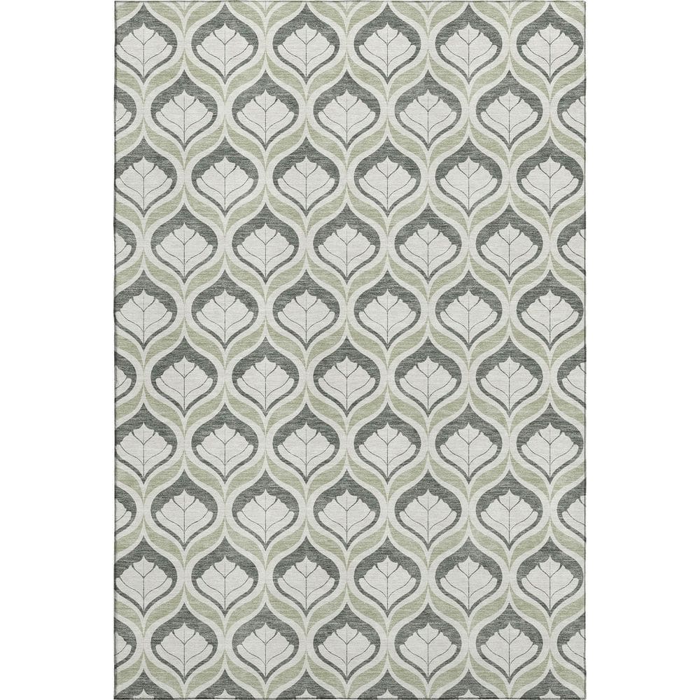 Mayfield Premium Machine Washable Abstract AMF2379 Celery 10 ft. x 14 ft. Area Rug price history on PriceWatchPro