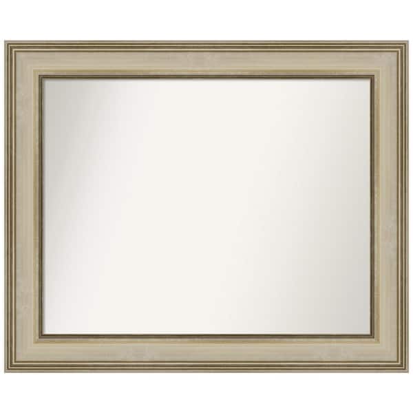 Amanti Art Colonial Light Gold 33.75 in. W x 27.75 in. H Rectangle Non-Beveled Framed Wall Mirror in Gold