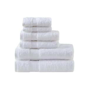Luce 6-Piece White 100% Egyptian Cotton Bath Towel Set