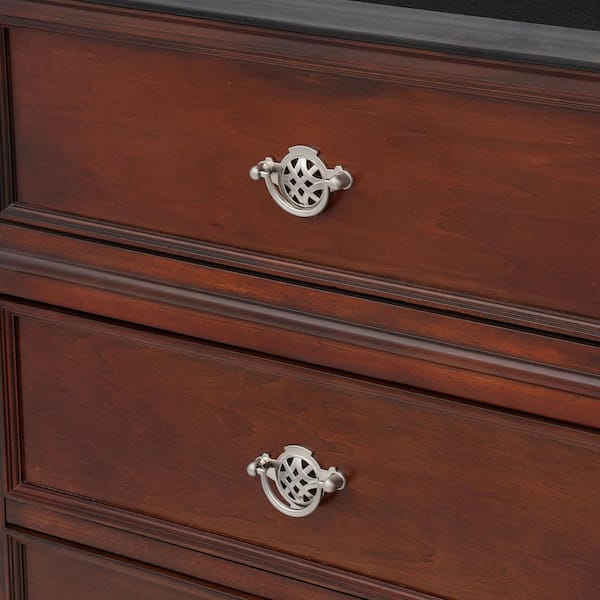Provence Collection 2-1/2 in. (64 mm) Traditional Brushed Nickel Cabinet Drop Pull