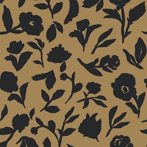 She Dancing Pansy Removable Peel and Stick Vinyl Wallpaper, 28 Sq. Ft.