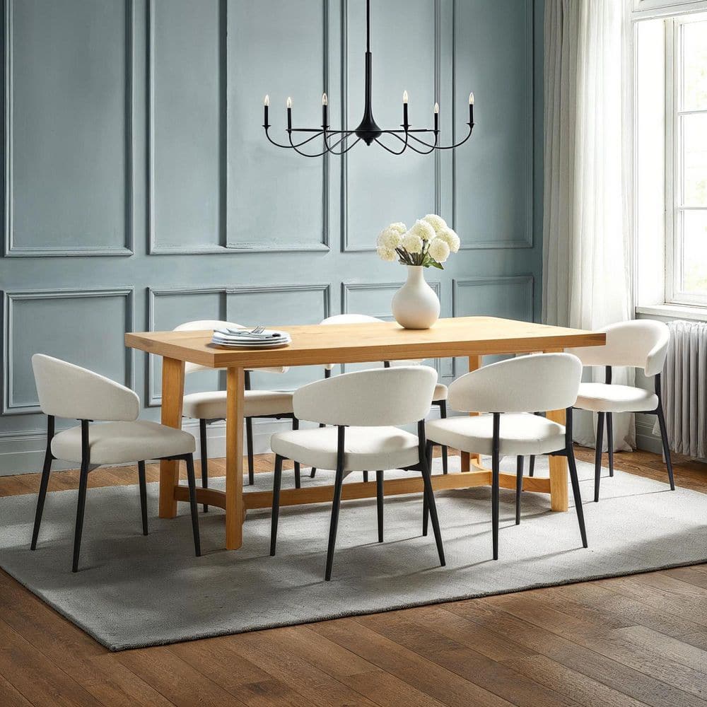 Nash 7-Piece Rectangle White Oak MDF Top Dining Room (Seats-6) price history on PriceWatchPro