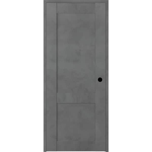 Belldinni Vona 07 R 18 in. x 80 in. Left-Hand Solid Core Dark Urban Prefinished Textured Wood Single Prehung Interior Door