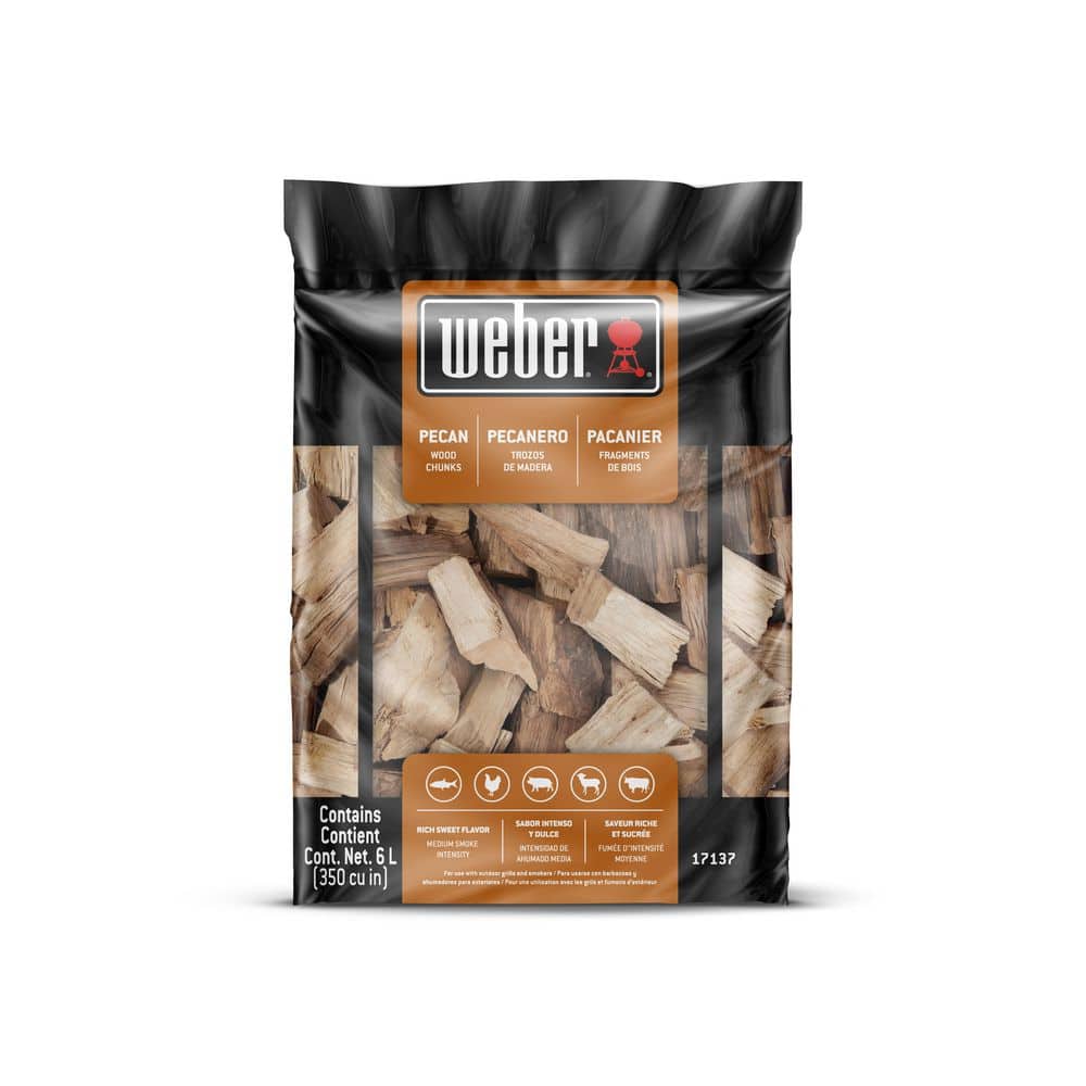 Weber Pecan Wood Chunks 17137 - The Home Depot