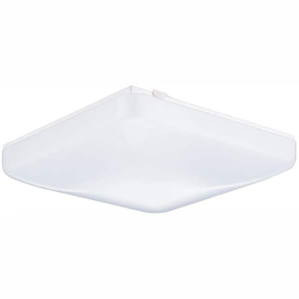 Lithonia Lighting 15 in. White LED Low-Profile Residential Square Flush Mount