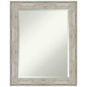 Medium Rectangle Crackled Metallic Beveled Glass Casual Mirror (29 in. H x 23 in. W)