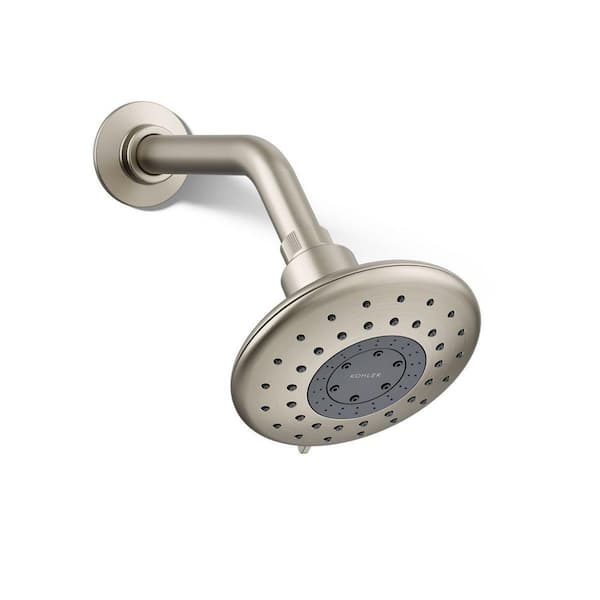 KOHLER Daisyfield 6-Spray 1.75 GPM 4.9375 in. Wall-Mount Fixed Shower Head in Vibrant Brushed Nickel