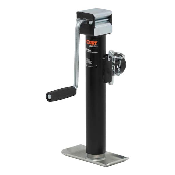 CURT Pipe-Mount Swivel Jack with Side Handle (5,000 lbs., 10" Travel)