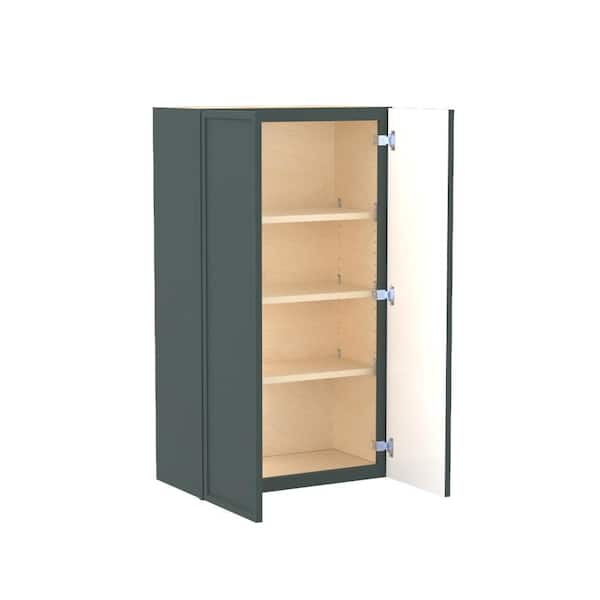 Franklin 27 in. W x 12 in. D x 42 in. H Assembled Plywood Wall Kitchen Cabinet in Verdant Green with Soft Close