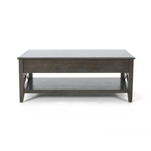 Decatur 48 in. Gray Large Rectangle Wood Coffee Table with Lift Top