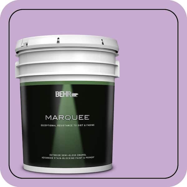 BEHR MARQUEE 5 gal. #660B-4 Pale Orchid Semi-Gloss Enamel Exterior Paint & Primer
