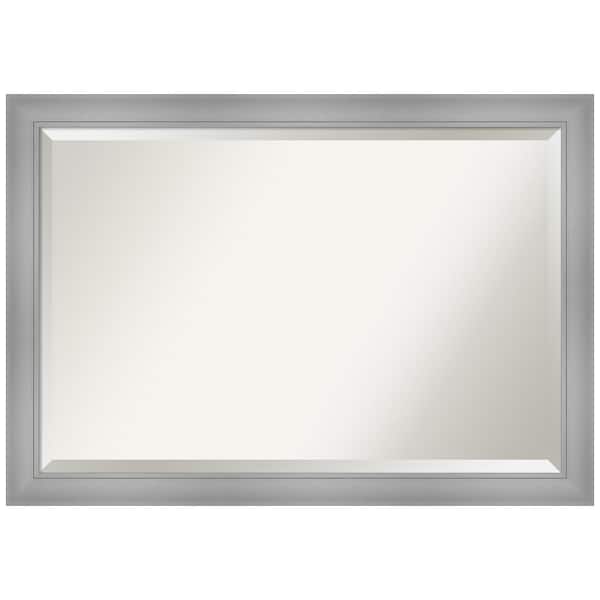 Amanti Art Framed Wall Mirror Flair Silver Patina 28 x 40