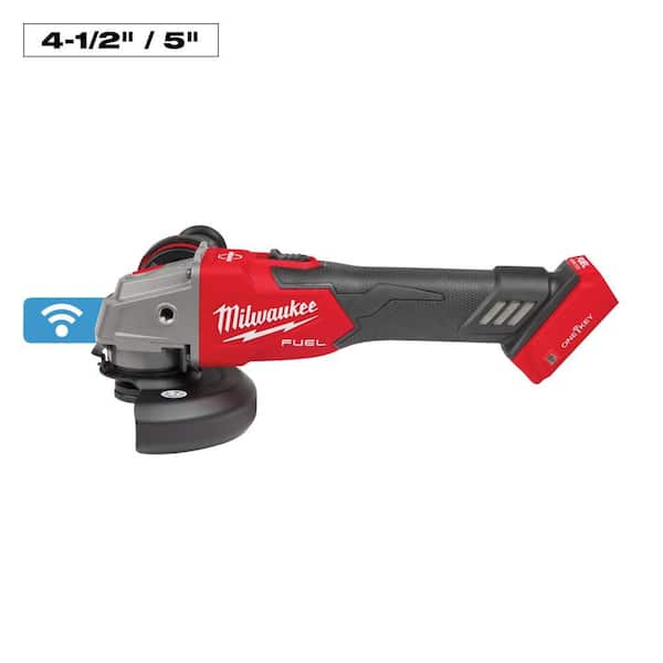 M18 FUEL 18V Lithium-Ion Brushless Cordless 4-1/2 in./5 in. Braking Grinder with Slide Switch (Tool-Only)