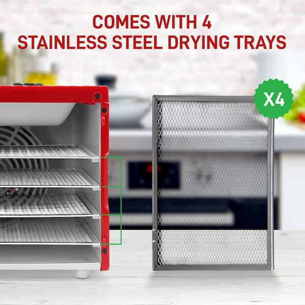 Stainless Steel, D-5 Food Dehydrator with Stainless Steel Shelves