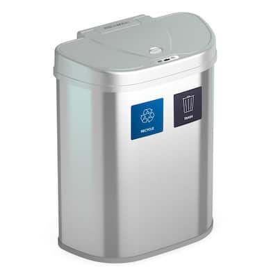 18.5 Gal. Stainless Steel Motion Sensor Recycling Bin