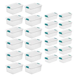 6 qt. Latch Lid Tote Storage Box, 12 Pack, and 15 qt. Latch Lid Tote Storage Box,( 12-Pack)