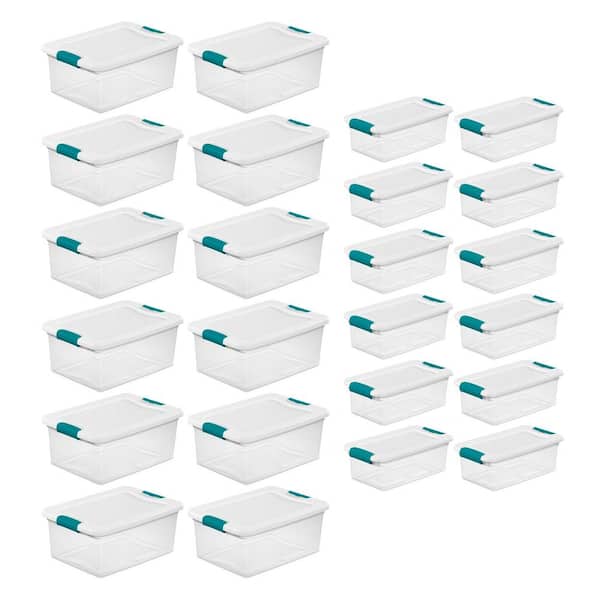 6 qt. Latch Lid Tote Storage Box, 12 Pack, and 15 qt. Latch Lid Tote Storage Box,( 12-Pack)