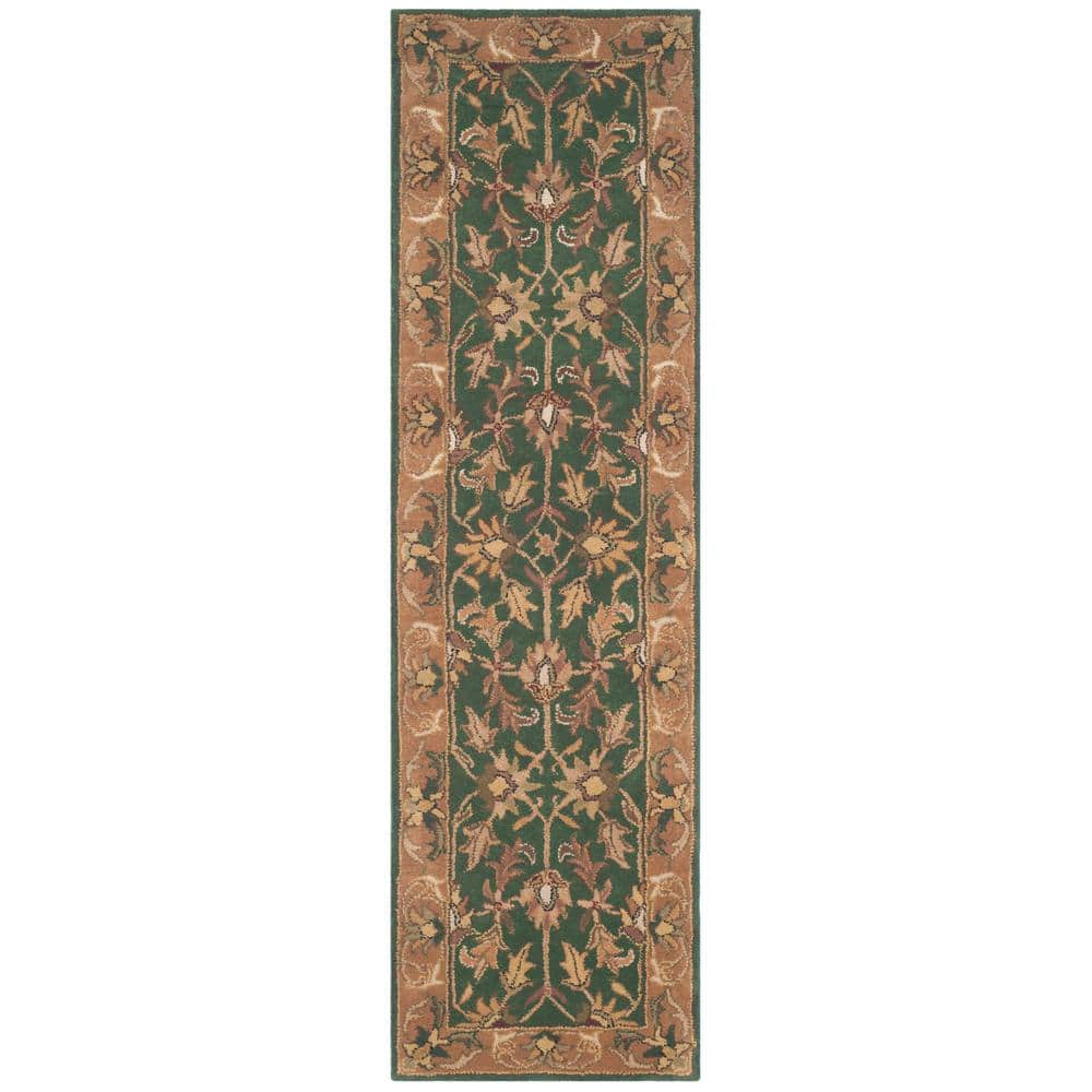 SAFAVIEH Heritage Dark Green/Gold 2 ft. x 10 ft. Border Runner Rug