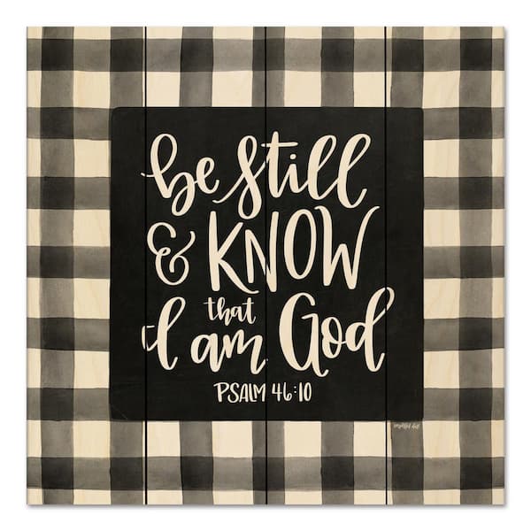 Unbranded Be Still and I Know that I am God 12"x12" Wood Pallet