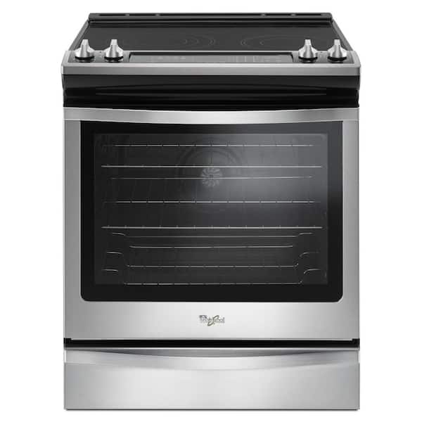 Whirlpool 6.4 cu. ft. Slide-in Electric Range with True Convection in Stainless Steel