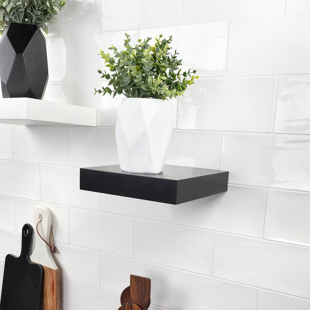 Antigua White Polished Ceramic Subway Wall Tile, 5" x 10"