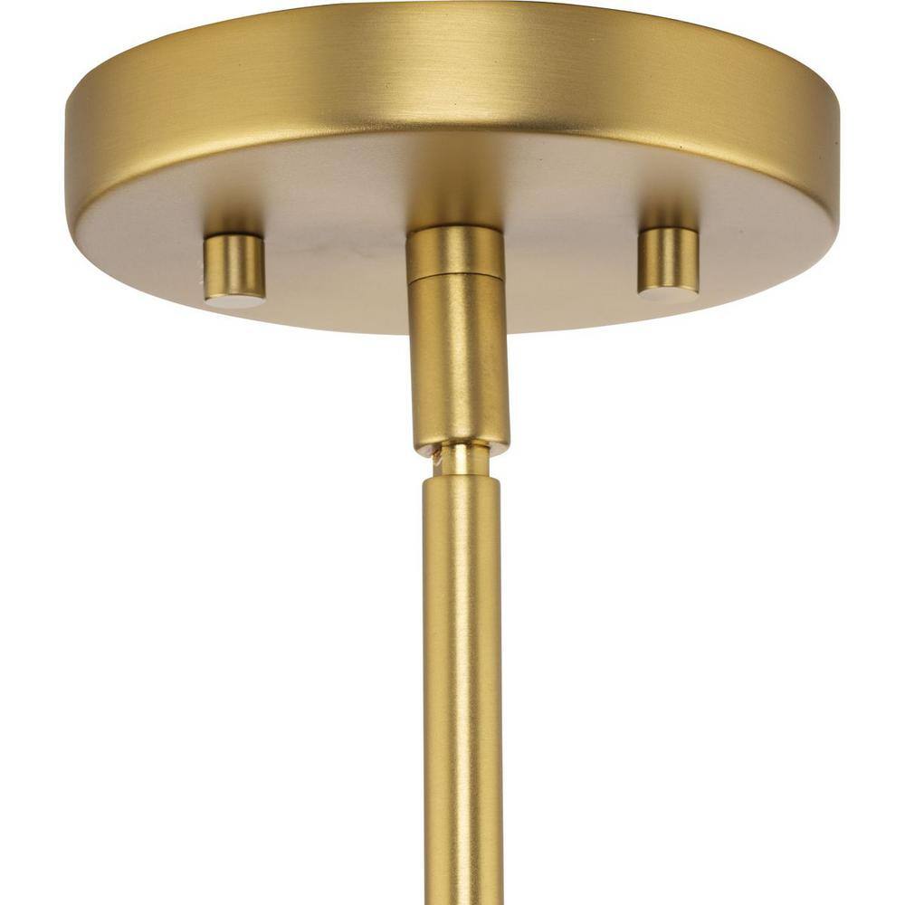 Copeland Brushed Gold Pendant with Opal Glass Shade