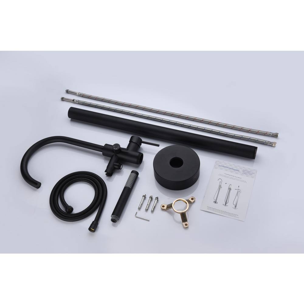 Oil Rubbed Bronze Freestanding Tub Faucet with Hand Shower