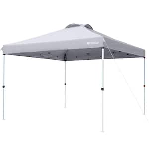 6.7 ft. x 10 ft. Gray Outdoor Durable Pop-Up Canopy Tent, Easy to Set Up Canopy Tent