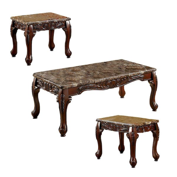 faux marble coffee table set