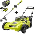 40V Brushless 20 in. Cordless Battery Walk Behind Push Lawn Mower & Trimmer with 6.0 Ah Battery & Charger