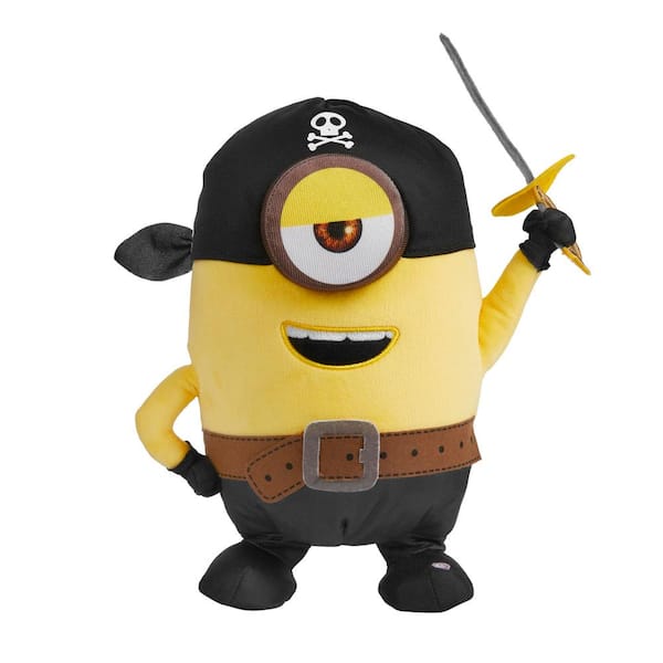 Gemmy 12 in. Animated Eye Matie Minion Halloween Side Stepper