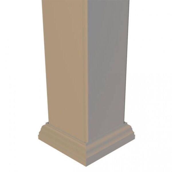 RDI Crossover 4 in. x 4 in. Vinyl Earth Finish New England Post Trim Base