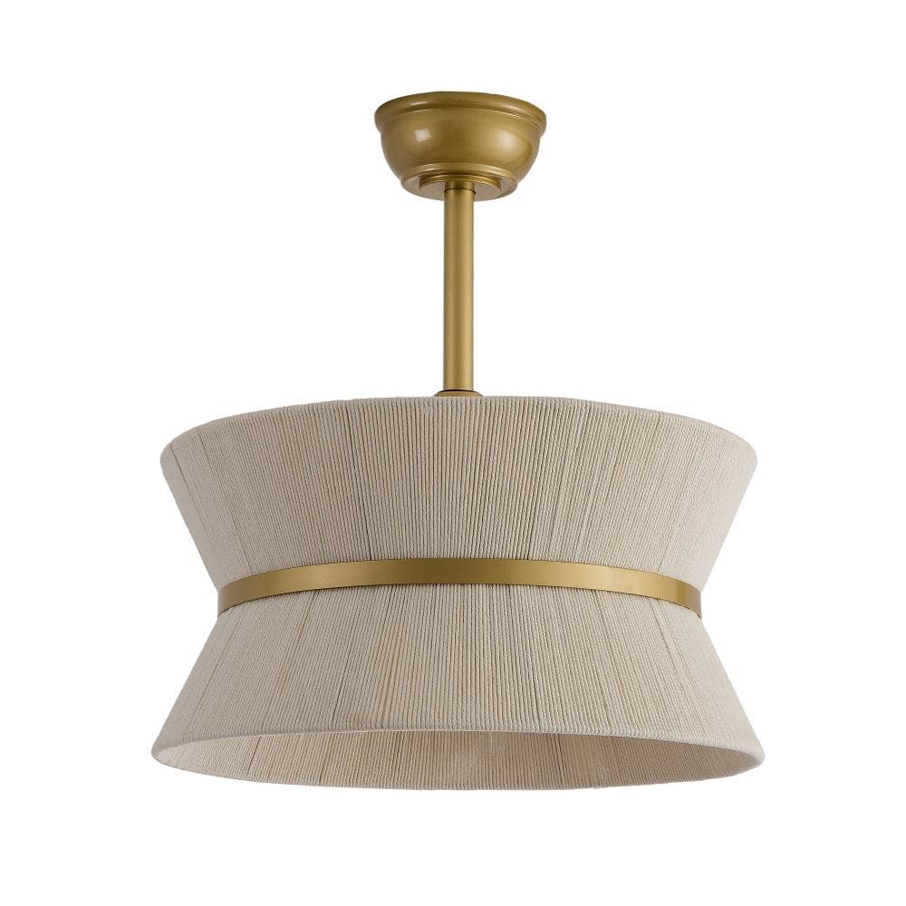 19.7 in. Indoor Gold Beige Bohemian Downrod Ceiling Fan with Reversible DC Motor, App/Remote Control price history on PriceWatchPro