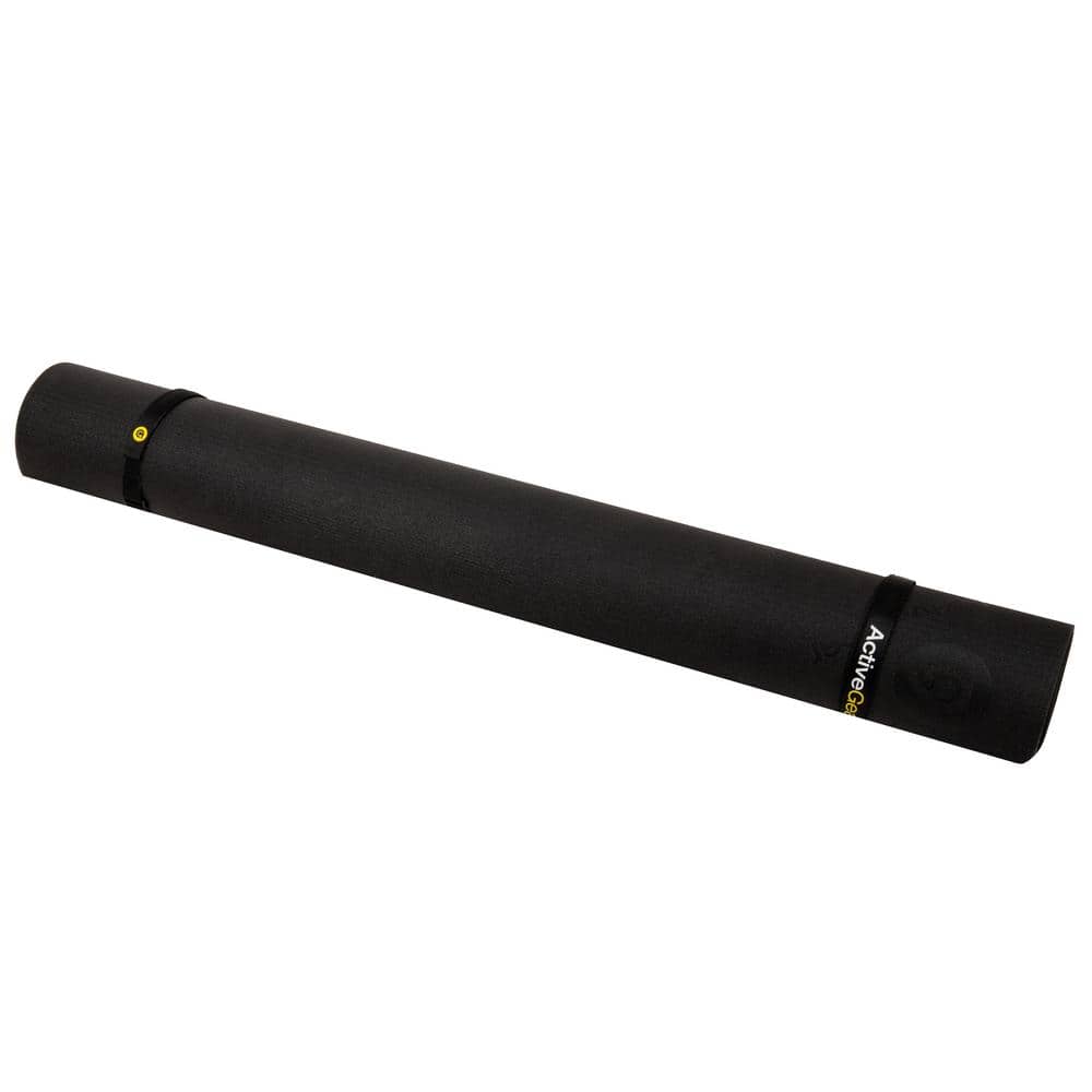 Extra Large Black Yoga Mat, Width 71.65″ x Length 48.03″, PVC Material,  32.9 Sq. ft