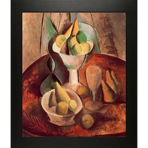 Fruit in a Vase by Pablo Picasso New Age Wood Framed Oil Painting Art Print 24.75 in. x 28.75 in.