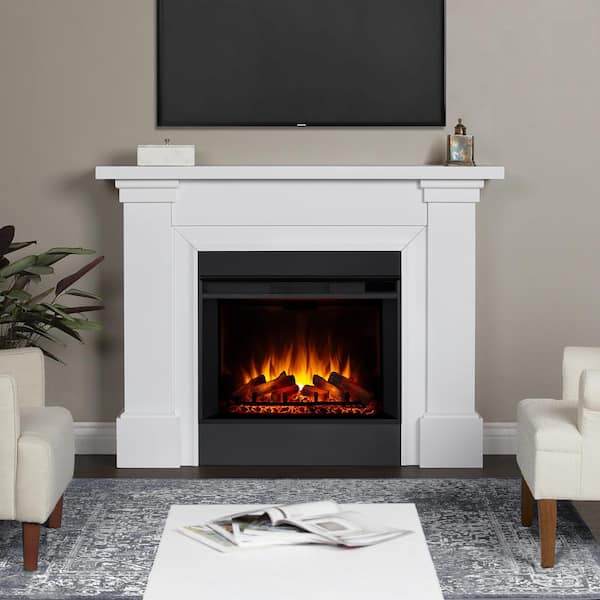 Real Flame Manus Grand 64 in. Freestanding Wooden Electric