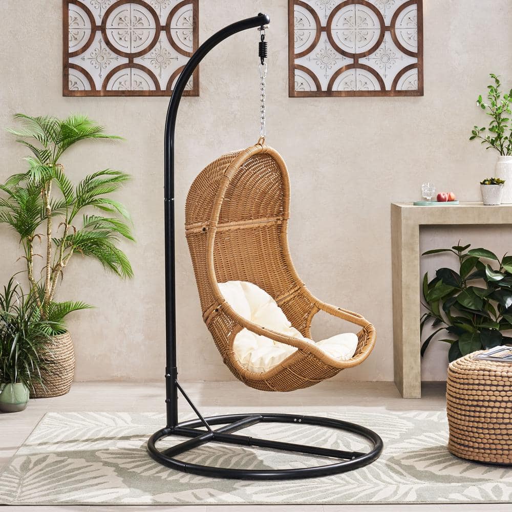 Weller outdoor wicker basket swing chair hot sale