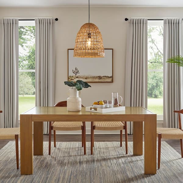 Riverton Patina Wood Finish 68 in. W x 38 in. D Dining Table with 4 Square Legs, Seats 4-6