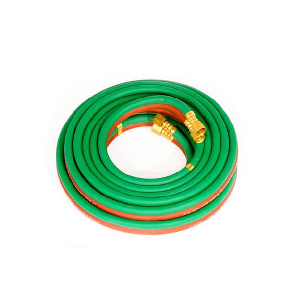 1/4 x 25 25ft Twin Welding Torch Hose Oxy Oxygen Acetylene Cutting 1/4-Inch 300psi Red & Green 25ft 
