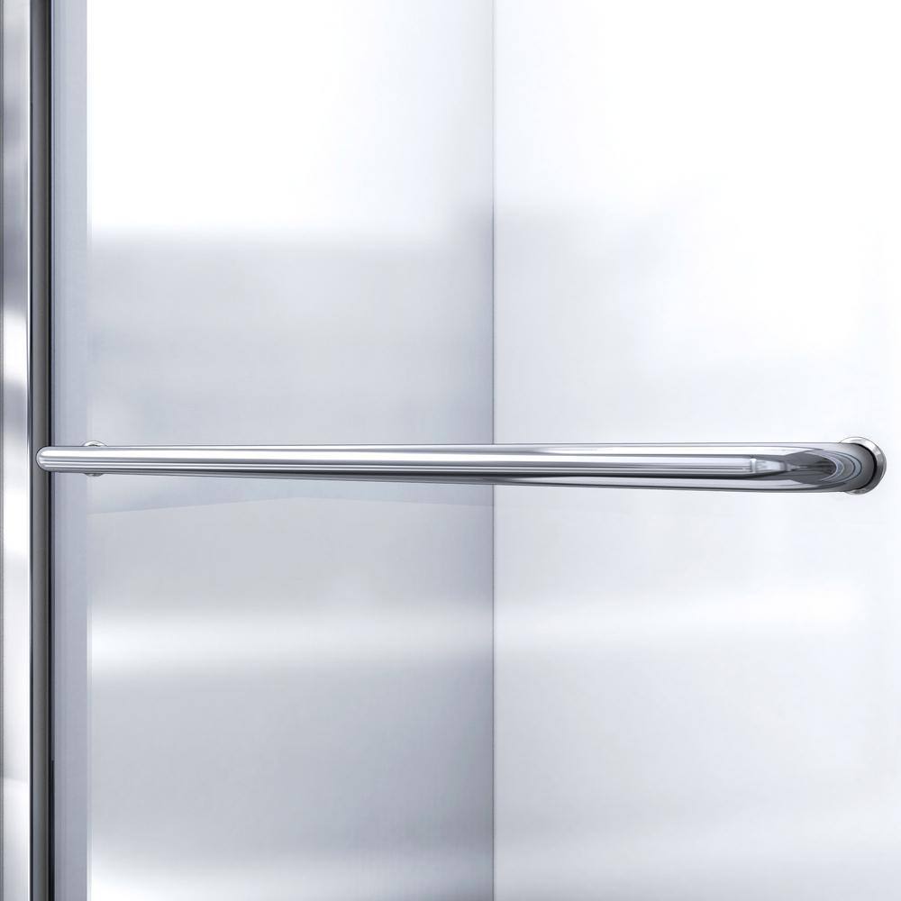 Infinity-Z 60" Satin Black and Clear Glass Sliding Shower Kit