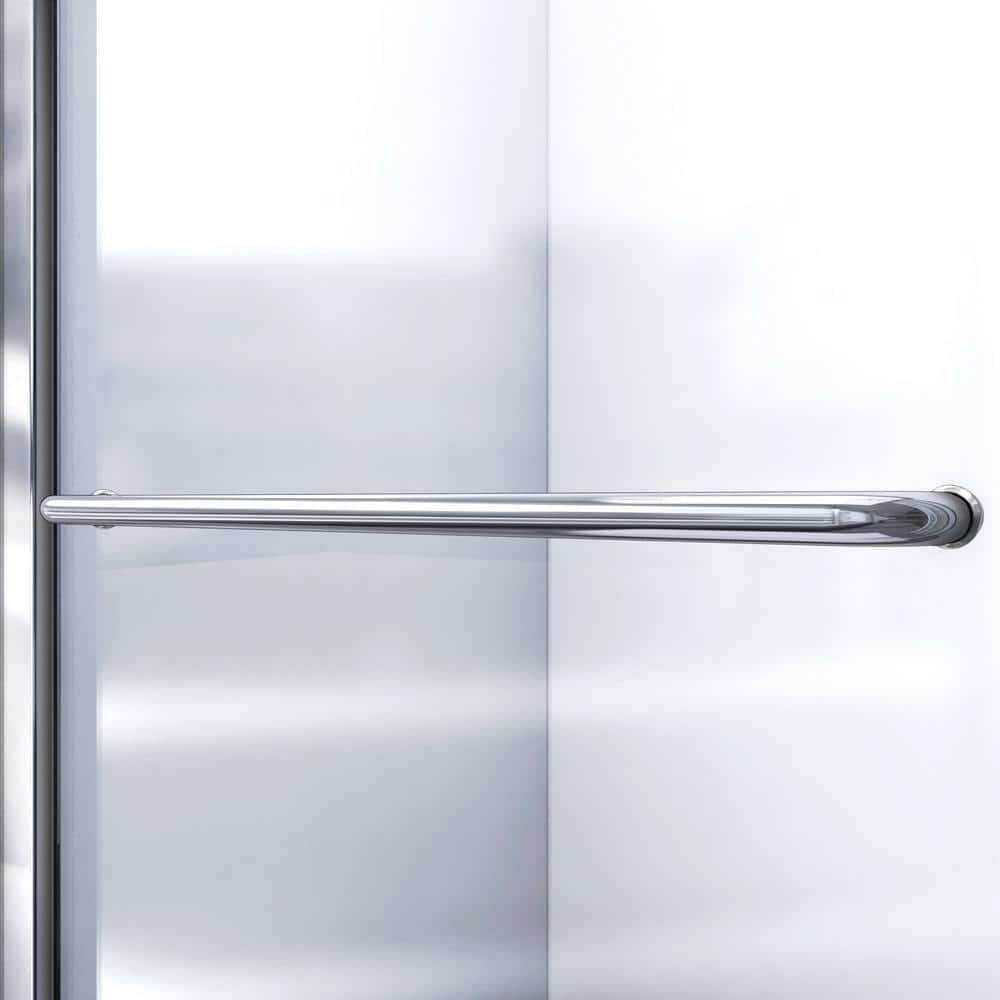 Infinity-Z 60" Frameless Sliding Shower Door in Distressed Bronze