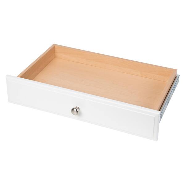 Closet Evolution 4 in. H x 24 in. W White Wood Drawer WH8 - The Home Depot