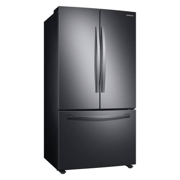 Samsung 28 Cu Ft 3 Door French Door Refrigerator With Internal Water Dispenser In Fingerprint Resistant Black Stainless Steel Rf28t5101sg The Home Depot