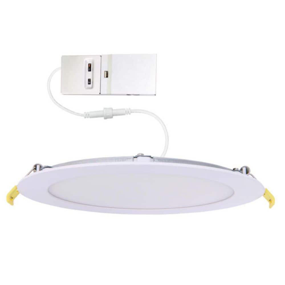 8 in. Adjustable CCT Aluminium Housing IC Rated Dimmable Indoor Outdoor Integrated LED Recessed Light Trim (6-Pack) price history on PriceWatchPro