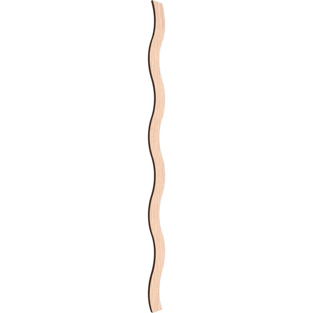 Red Oak Adjustable Wood Slat Wall Panel Kit, 47"H x 3/8"T