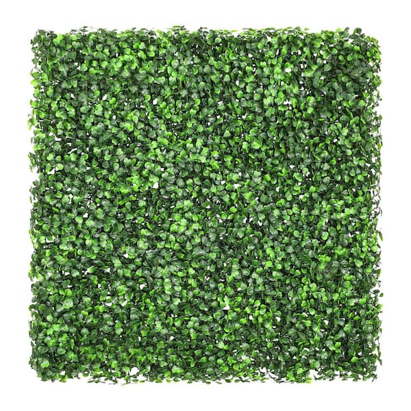 20 in. H x 20 in. W Plastic Artificial Ivy Boxwood Hedge Privacy Garden Fence for Home Backyard Garden, 1-Pieces